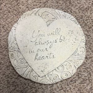 Heart-Shaped Stone Wall or Garden Memorial Plaque - Spoontiques